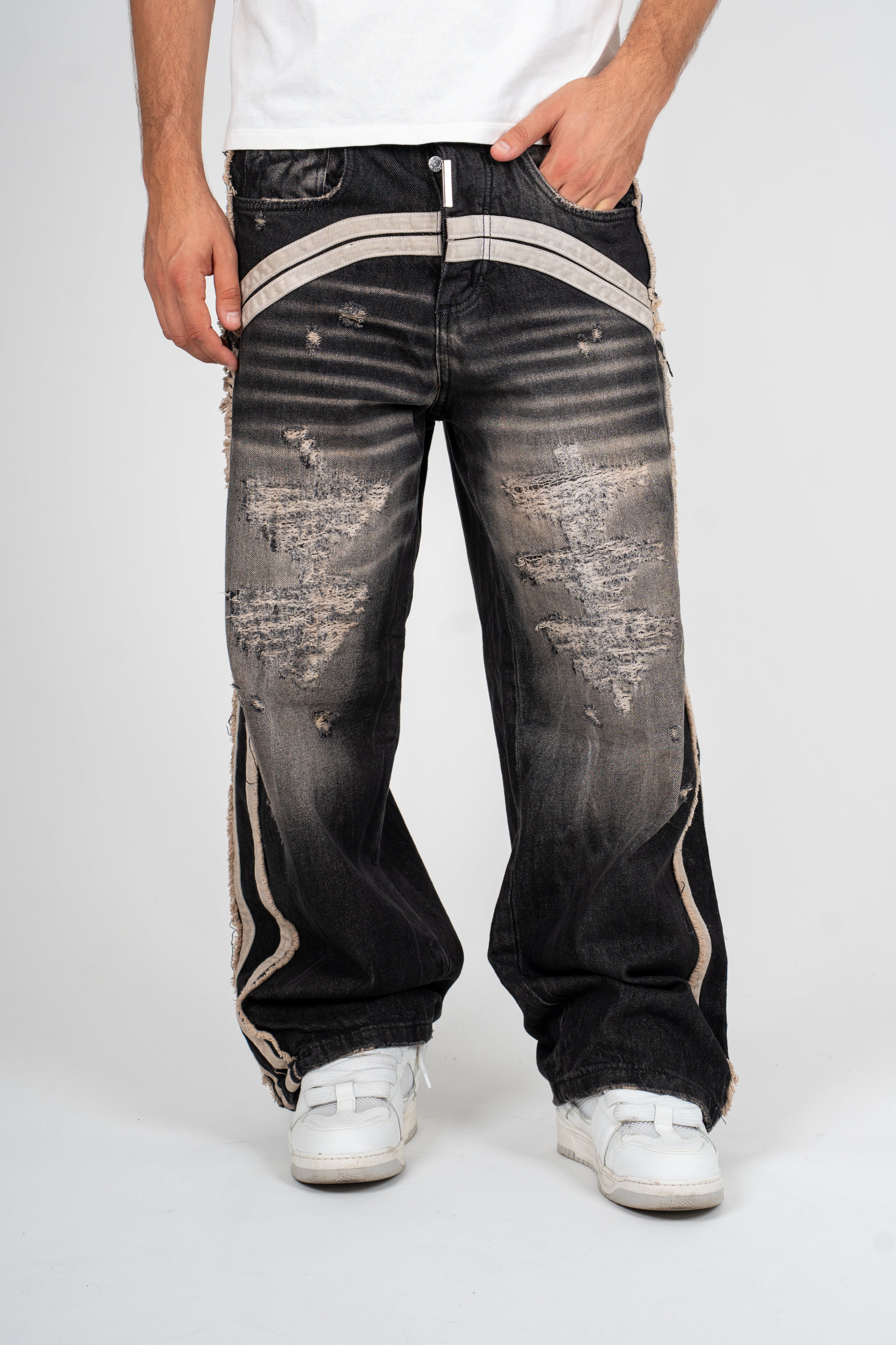 Jeans Baggy Sand Stripes