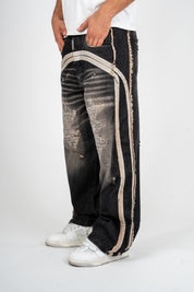 Jeans Baggy Sand Stripes