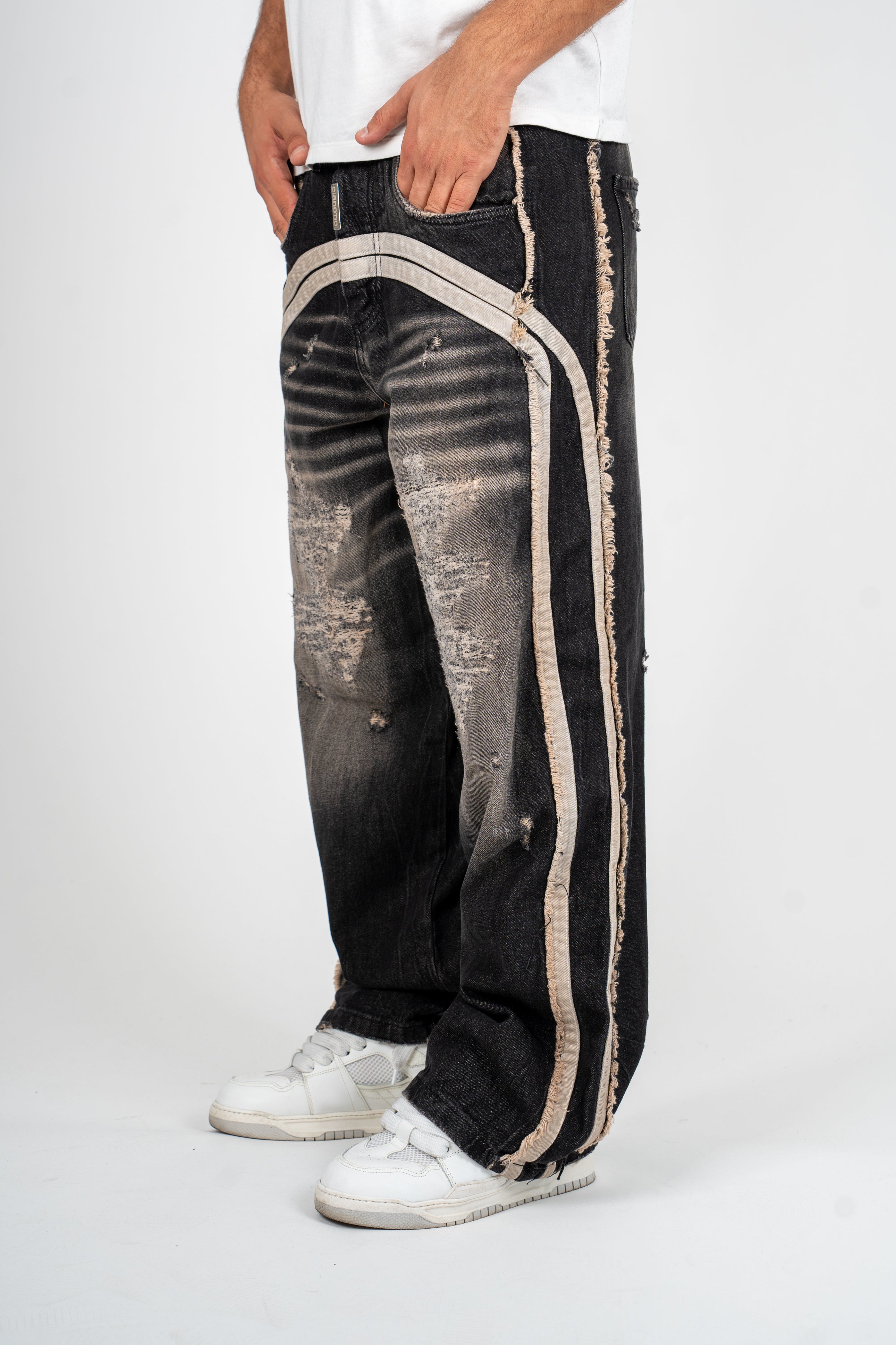 Jeans Baggy Sand Stripes