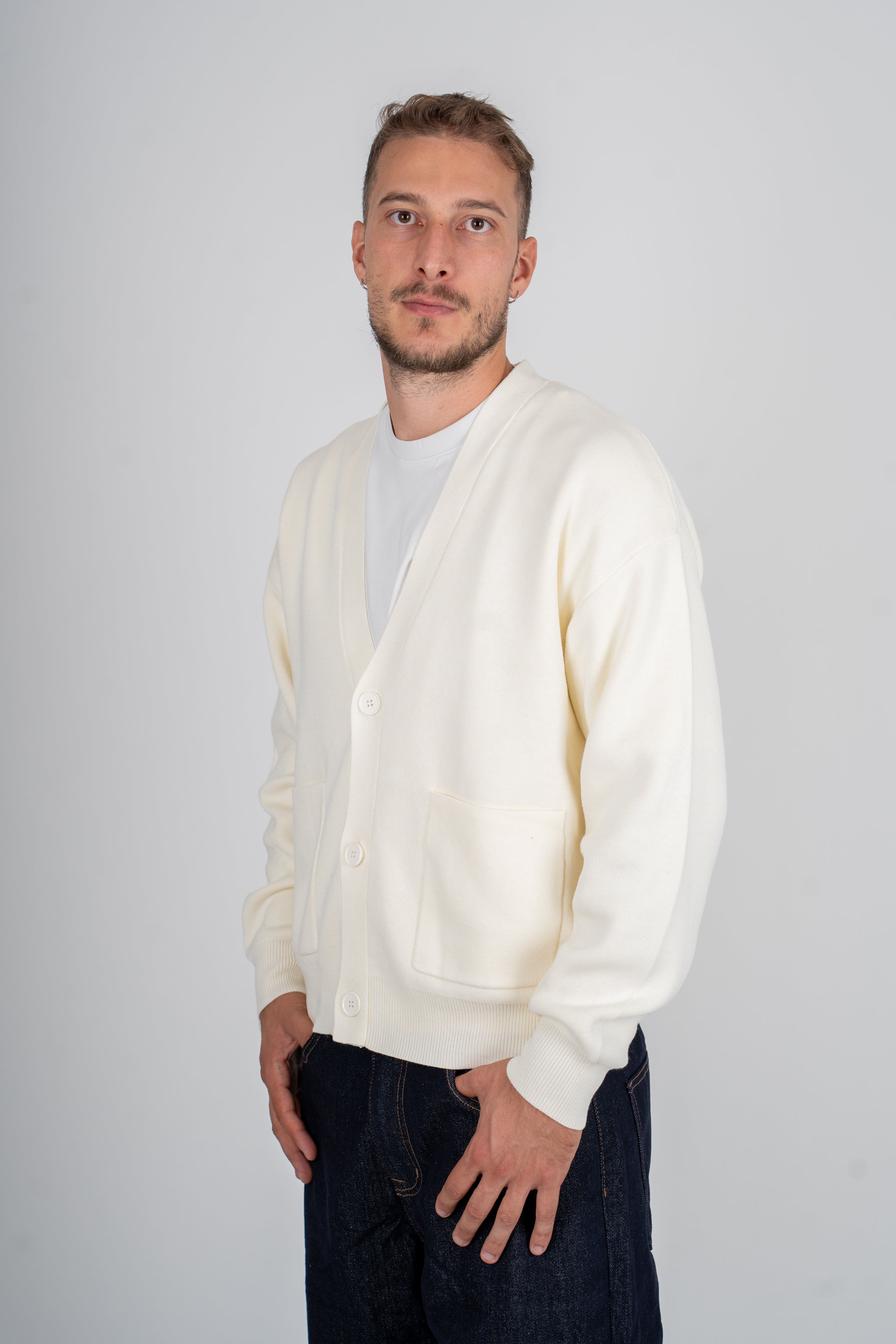 Cardigan Crop Doppia Tasca