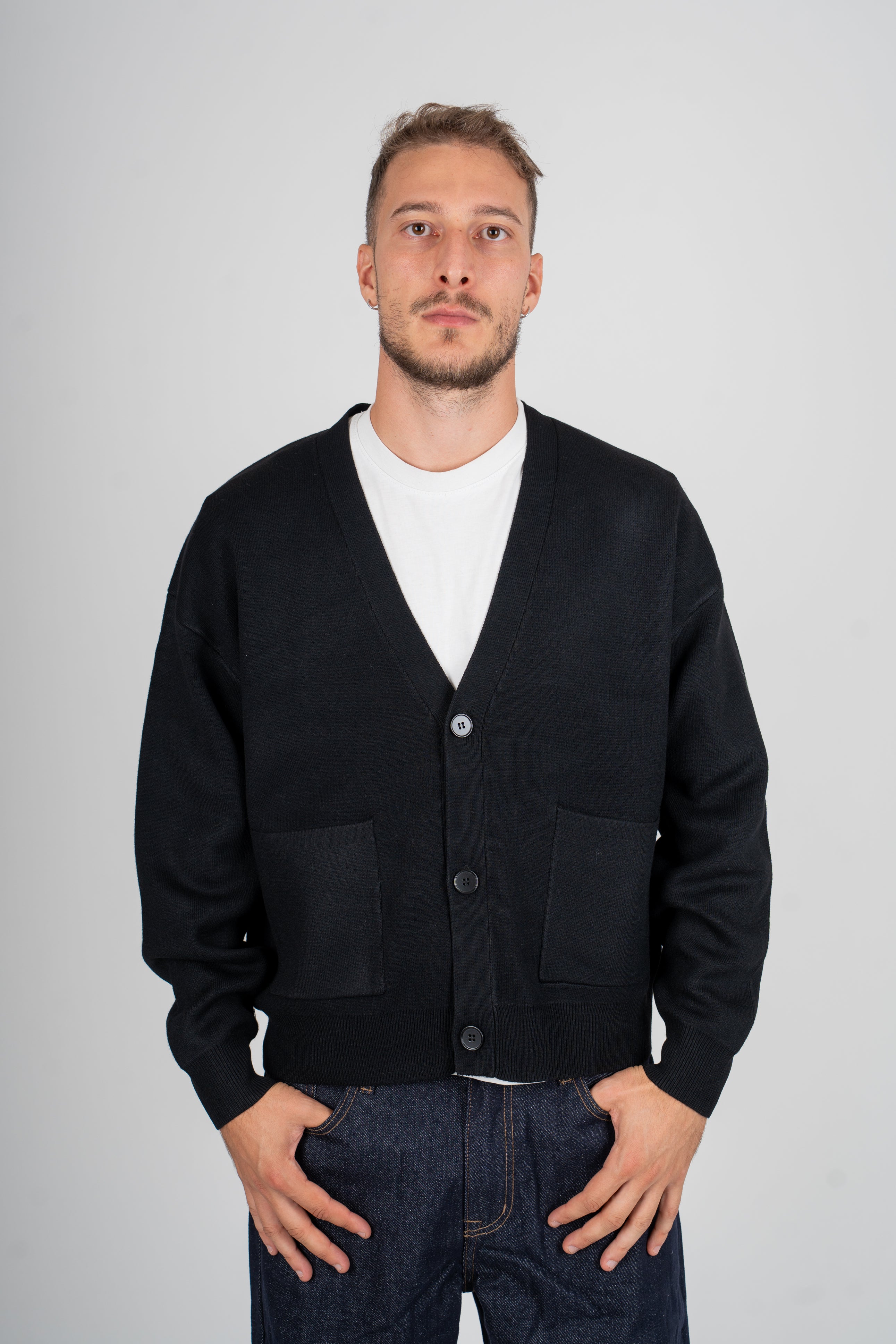 Cardigan Crop Doppia Tasca