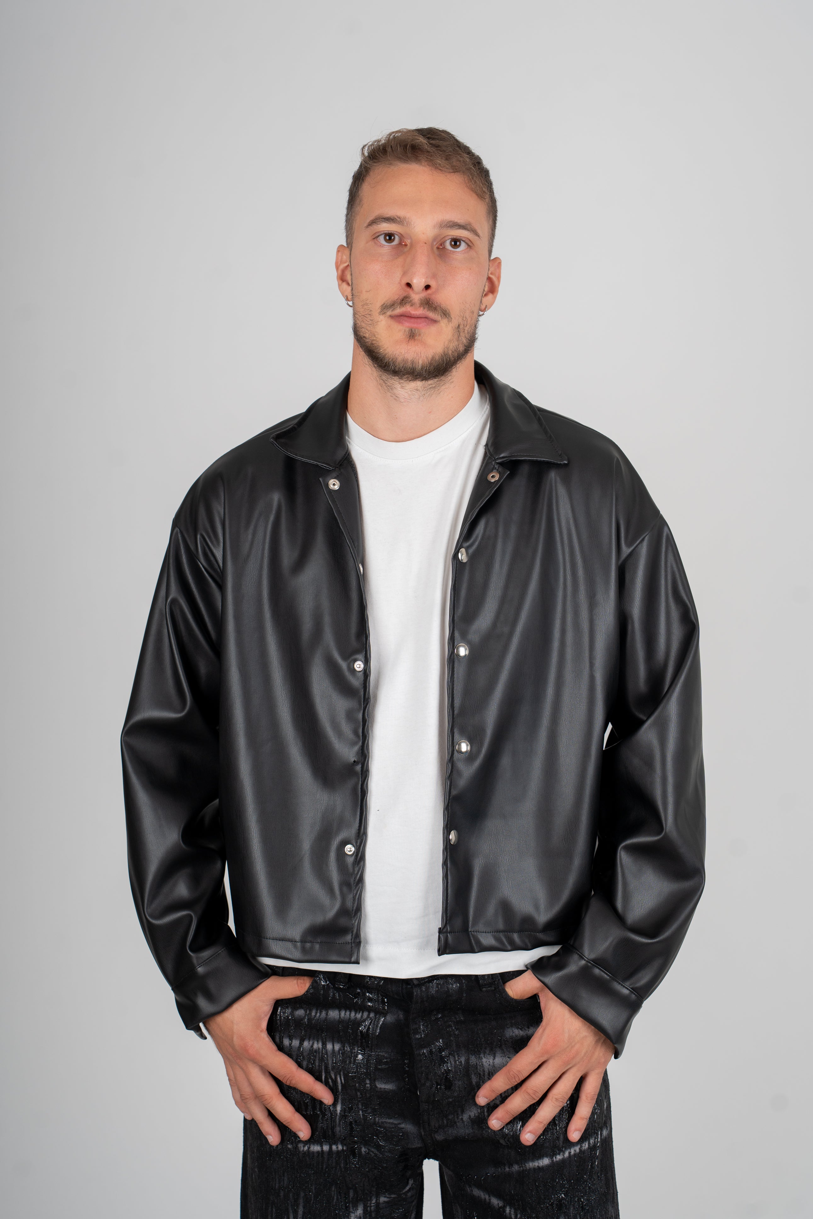 Giacca Ecopelle Crop