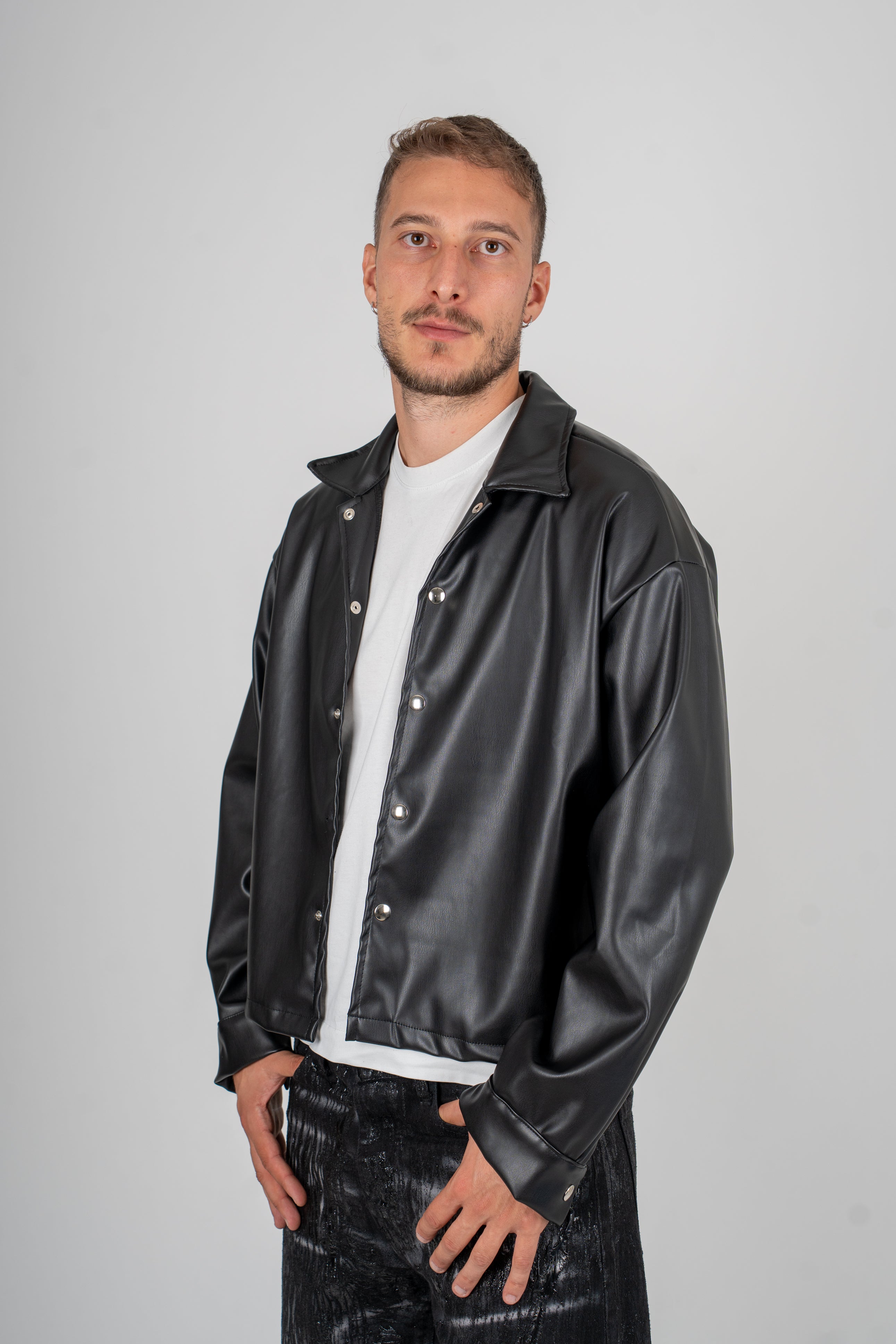 Giacca Ecopelle Crop