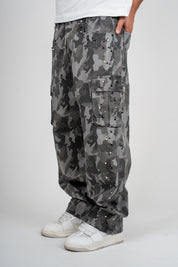 Jeans Baggy Militare con Perle