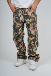 Jeans Baggy Militare con Perle