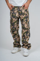 Jeans Baggy Militare con Perle